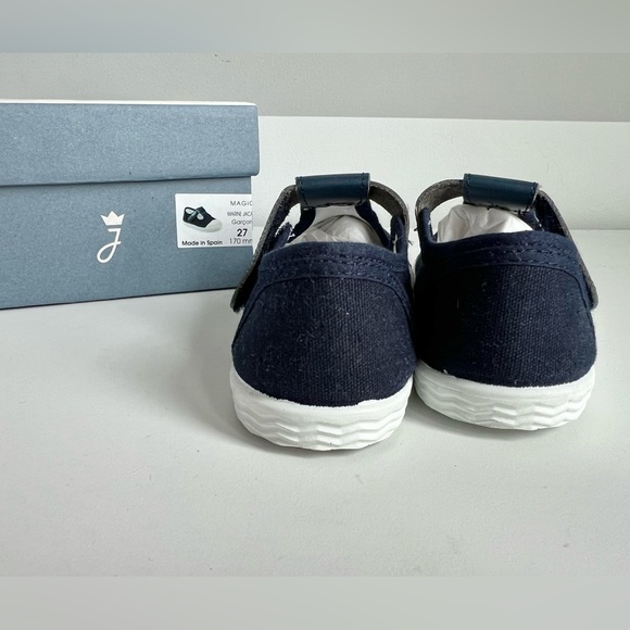 Jacadi Paris Kids Boy Canvas Shoes Sandals Navy Blue Size EU 27 Made in Spain - Picture 8 of 11